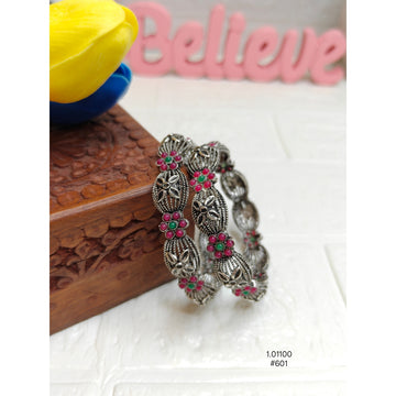 Premium Oxidised Silver Bangles