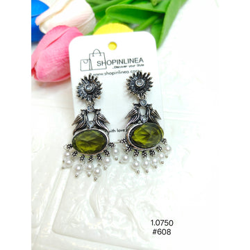 Oxidized Silver-Tone Earrings