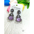 Vintage Style Oxidized Silver Earrings