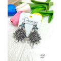 Designer Oxidized Silver Tribal Danglers
