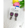 Antique Style Pink Oxidised Earrings