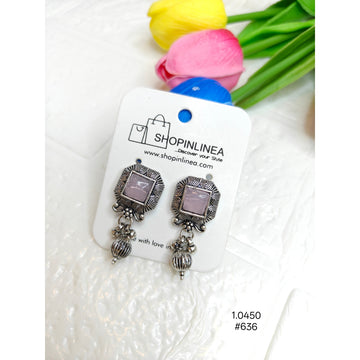 Ethnic Oxidized Ball Drop Earrings