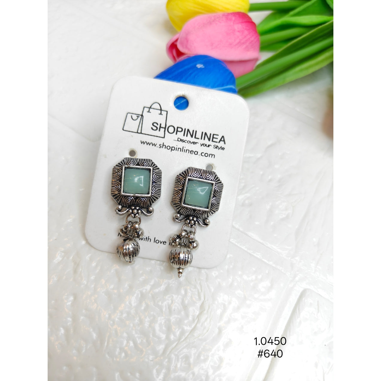 Designer Priyaasi Oxidized Silver Earrings