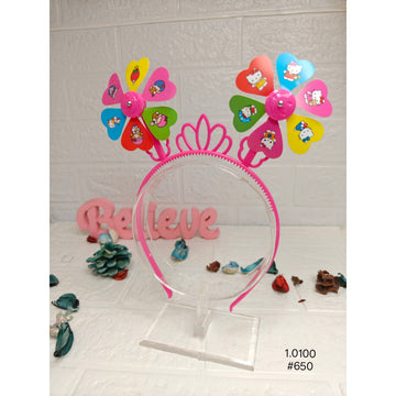 Fun Pink Princess Hairband with Pinwheels