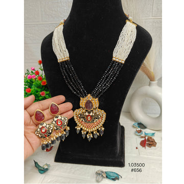 Trendy Lotus Inspired Crystal Beaded Necklace Set