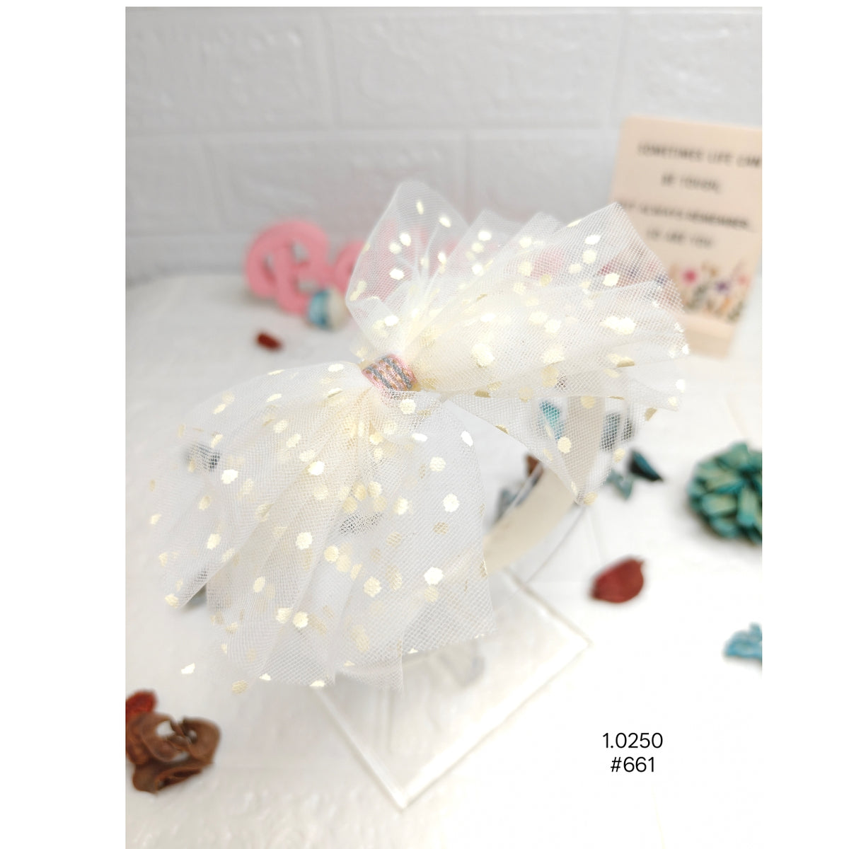 Babyhug Hairband with Beige Bow Applique