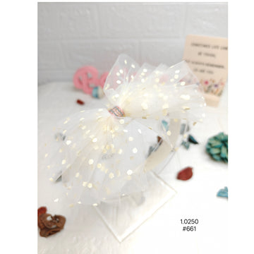 Babyhug Hairband with Beige Bow Applique