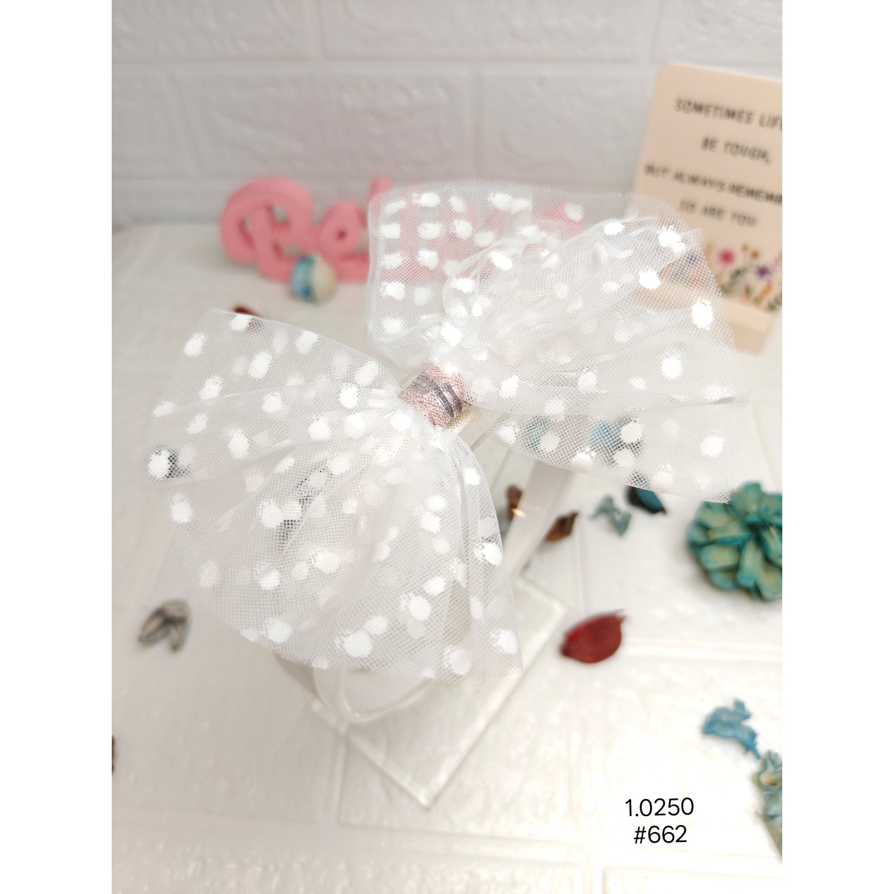 Babyhug Hairband with White Bow Applique