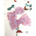 Organza Fabric Hair Bows with Clips
