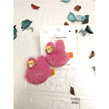 Cartoon Monkey Fluffy Hair Clips