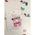 Organza Butterfly Hair Clips Pink White