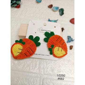 Knitted Carrot Hair Clips