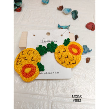 Crochet Pineapple Hair Clips