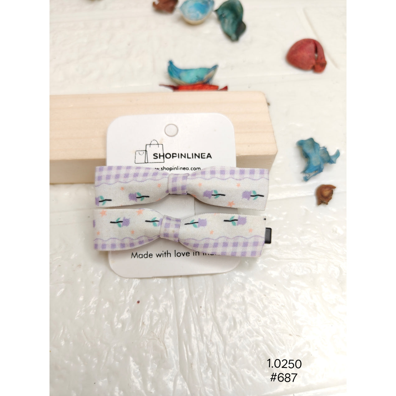 Fabric Bow Hair Clips