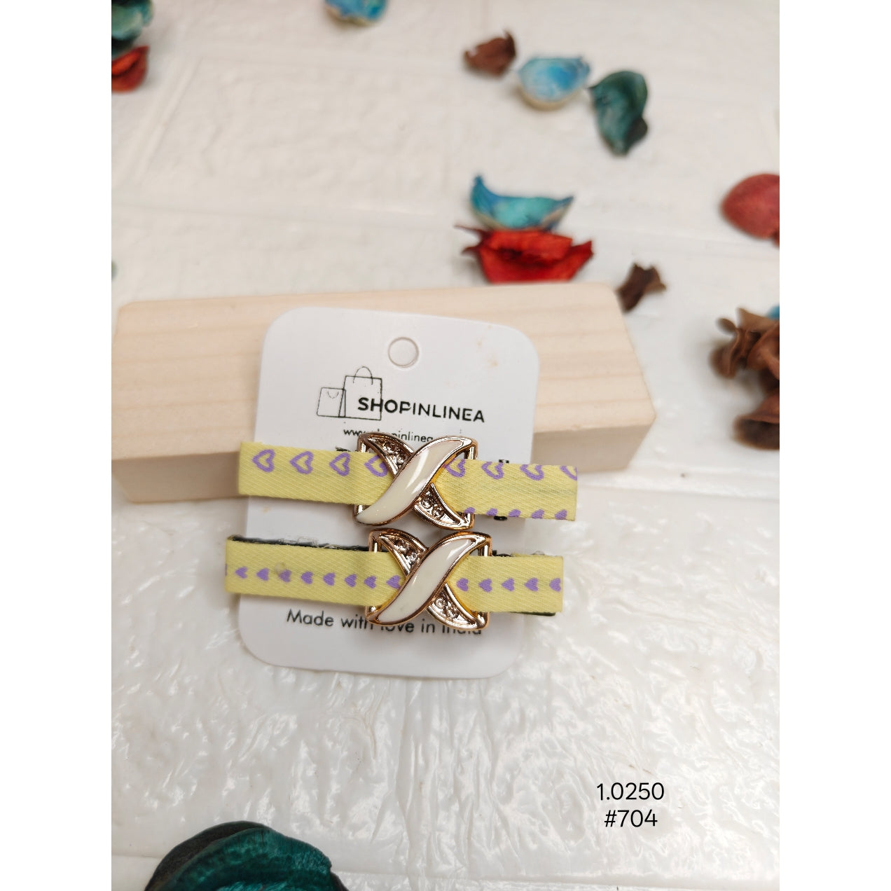 Mini Yellow Hair Clips