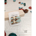 Blue Polka Dot Fabric Hair Bow –