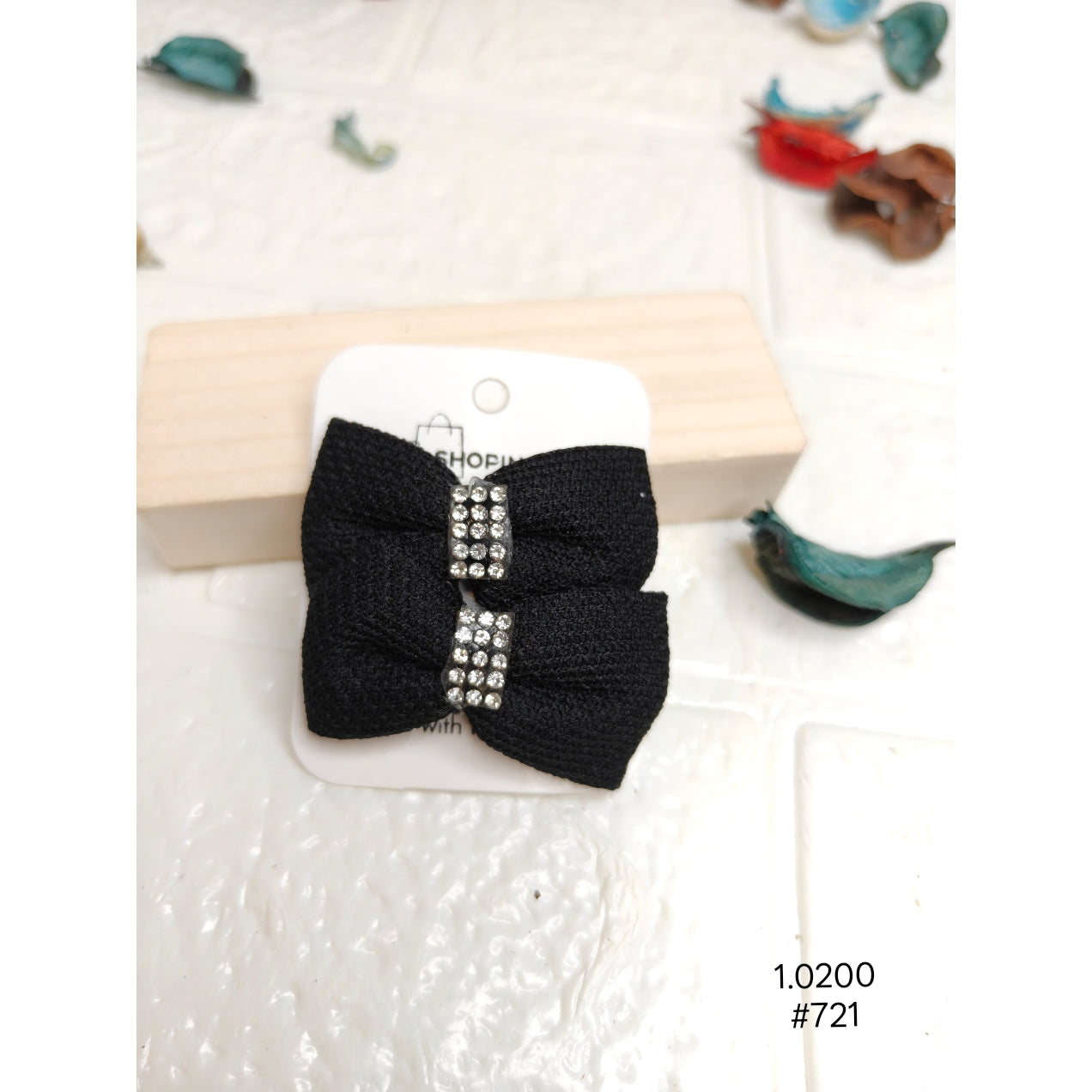 Midnight Spark Black Bow Clips