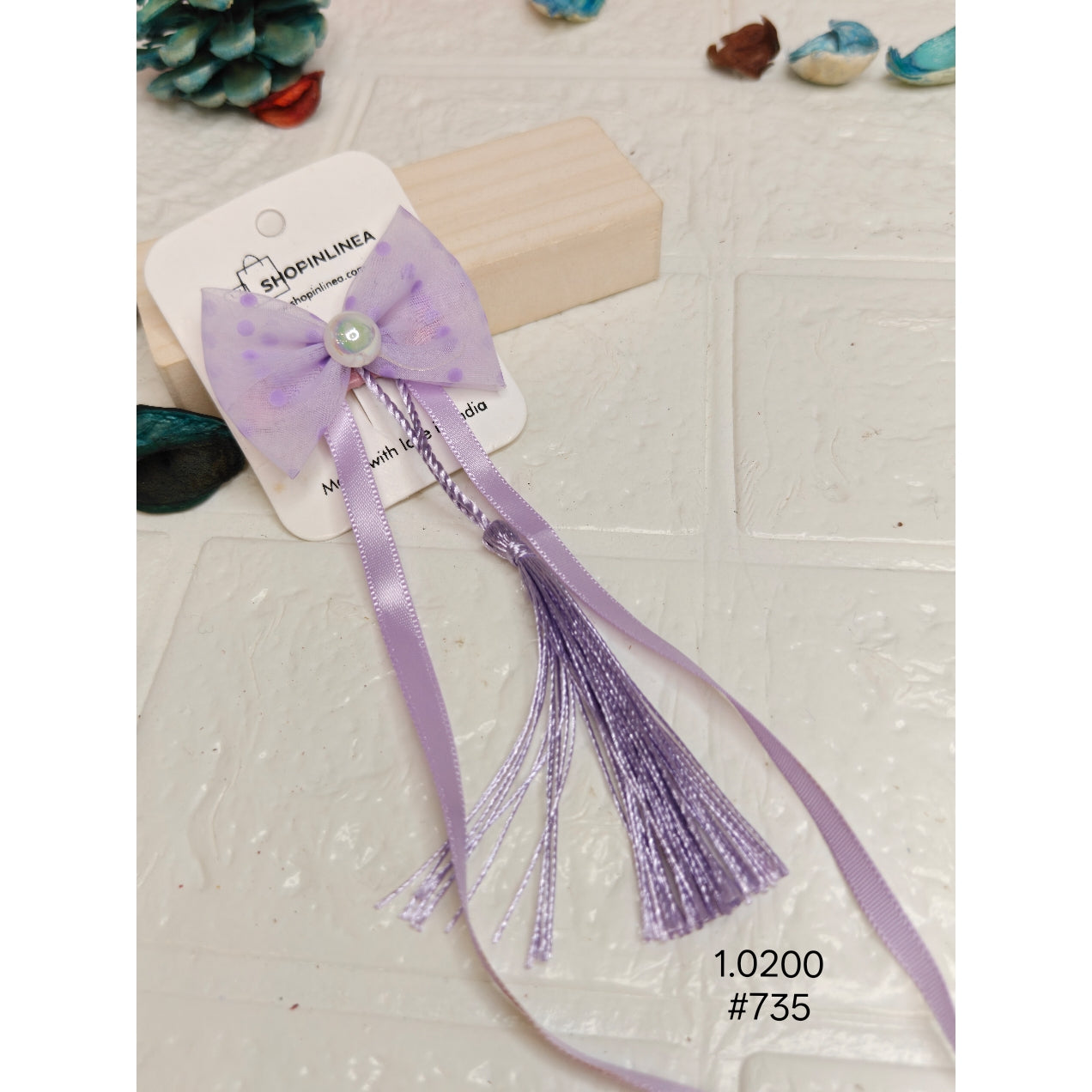 Designer Satin Hair Bow Clip