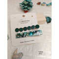 Green Bow Hair Clips Set of 2