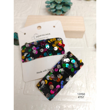 Multicolor Glitter Sequin Hair Clips