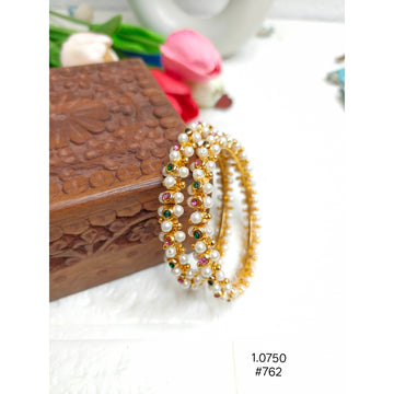 Classic Moti Gopi Toda Bangles Gold-Plated