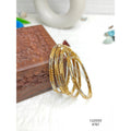 Minimal Gold-Plated Textured Bangles