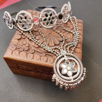 Oxidised Hairband Maang Tikka