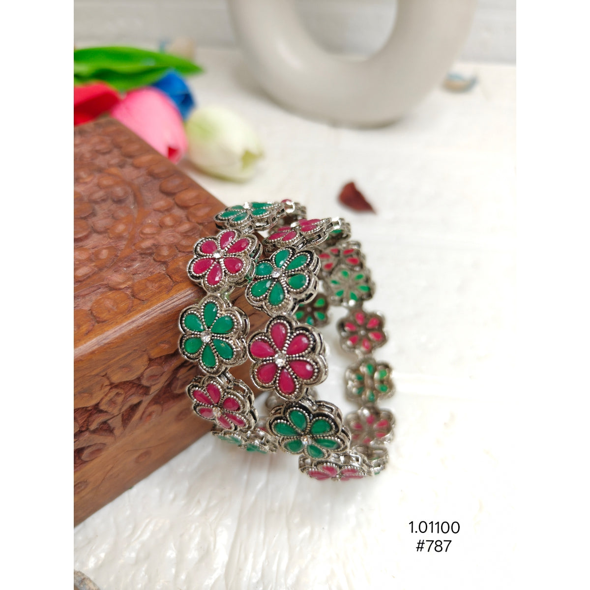Antique Oxidised Kada