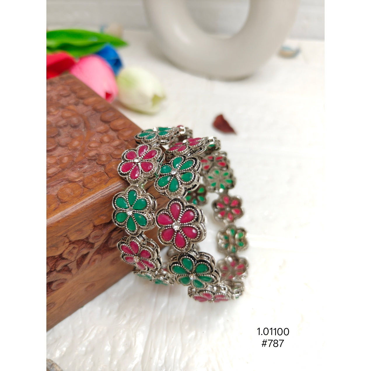 Antique Oxidised Kada