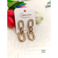 Crystal Studded Chain Drop Earrings
