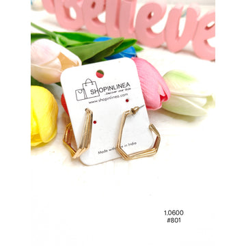 Minimal Geometric Square Earrings