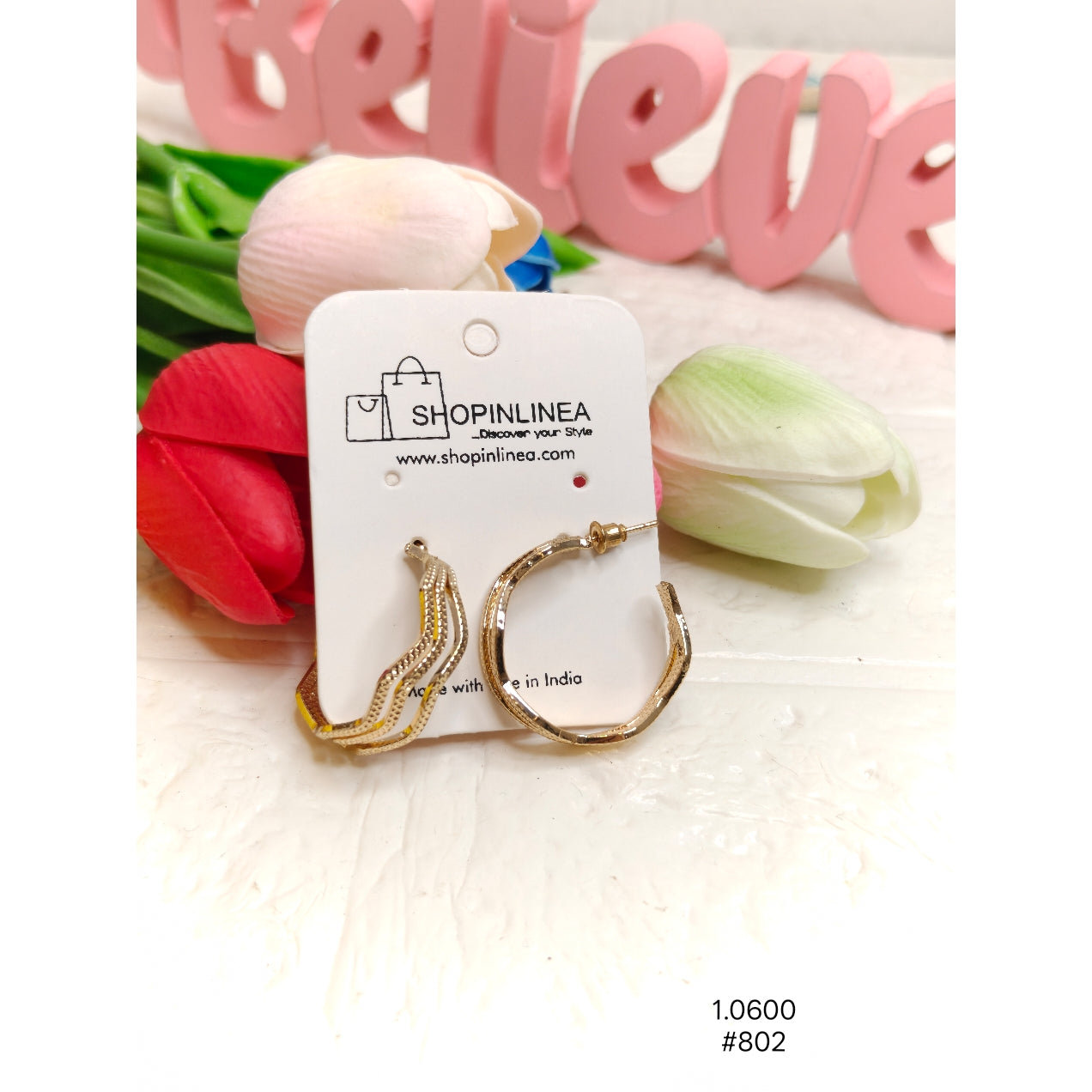 Minimal Gold Plated Hoop Earrings