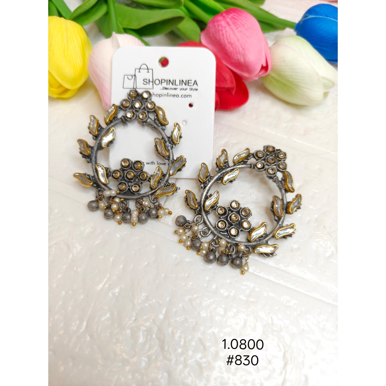 Antique Oxidised Earrings