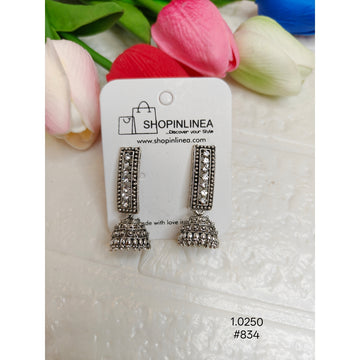 Stylish Silver Jhumka Earrings