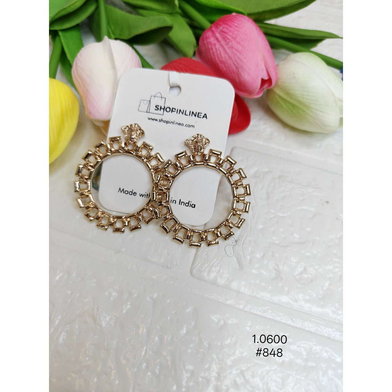 Minimal Gold Metal Hoops