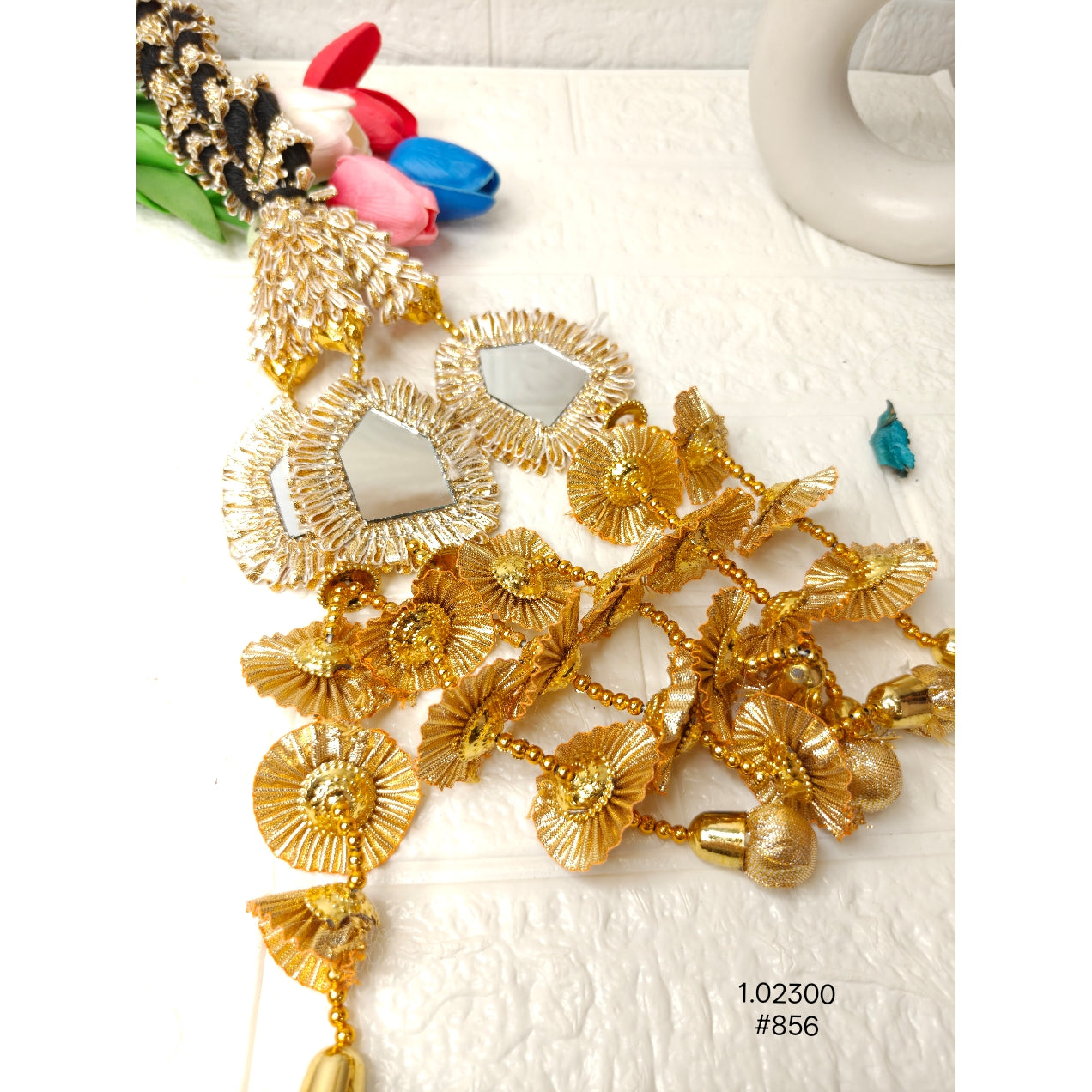 Traditional gold and mirror Punjabi paranda