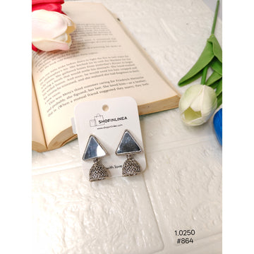 German Silver Jhumka Earrings