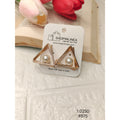 Elegant Triangle Pearl Earrings