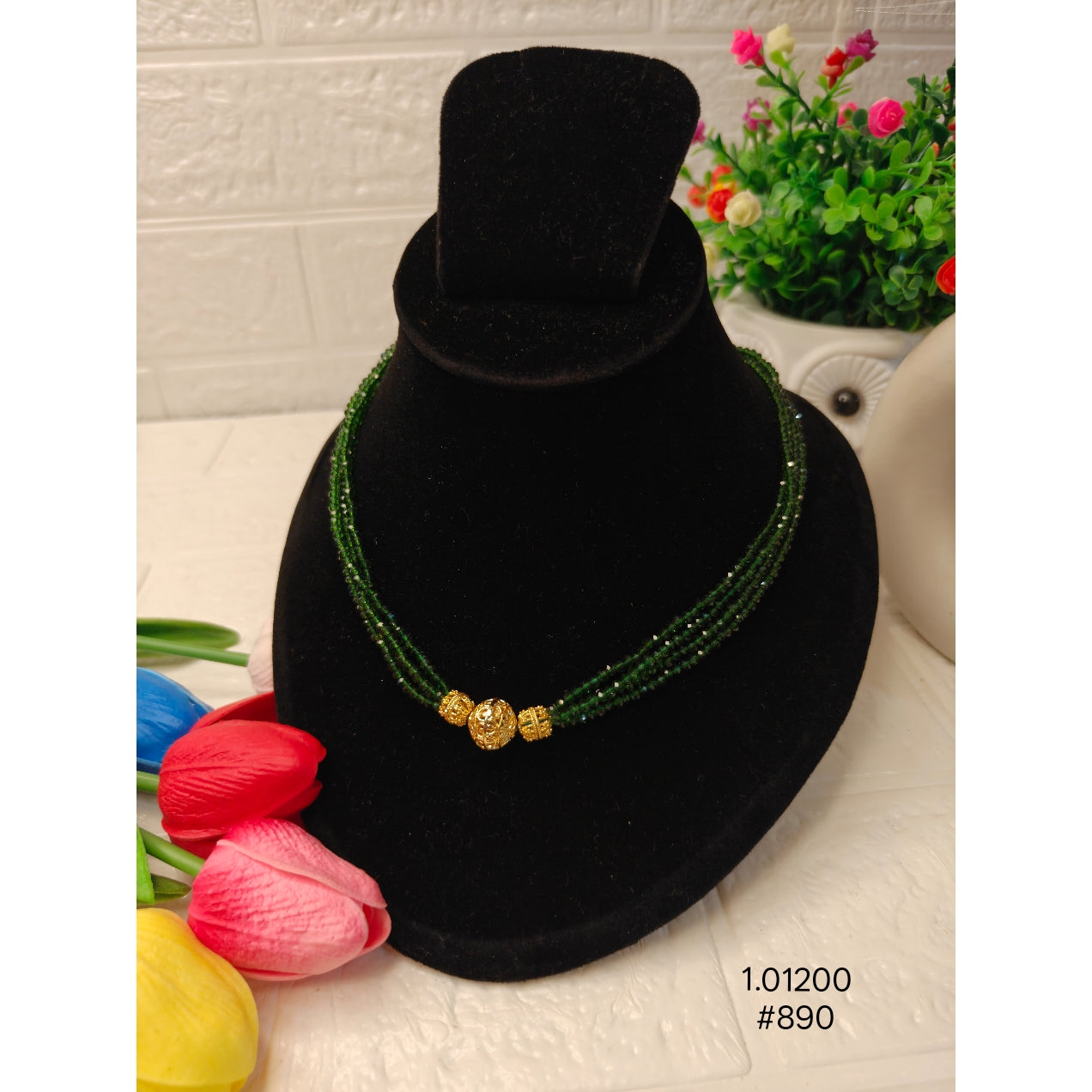 Traditional Green Necklace Set