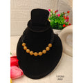 Ethnic Gold Black Bead Necklace