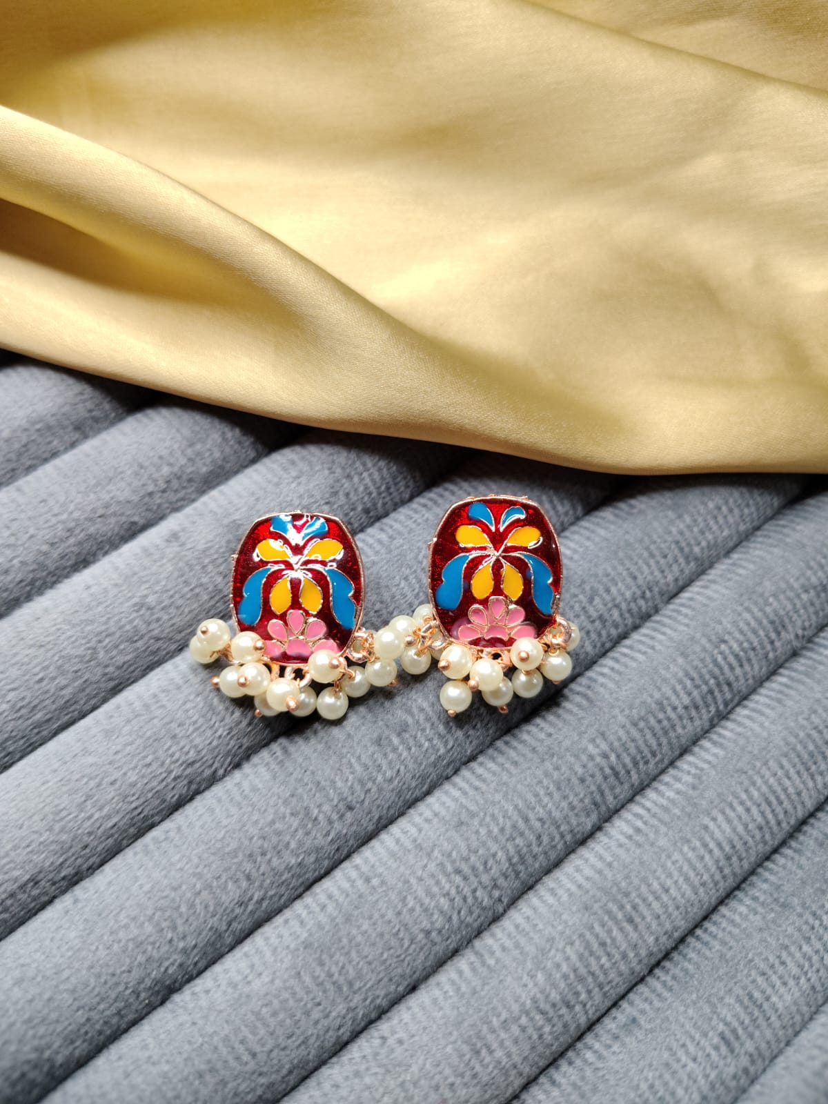 Multi Meenakari Studs