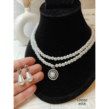 Elegant Pearl Necklace  Set