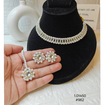 Ethnic Pearl Kundan Necklace  Set