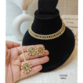 Elegant Golden Pearl Kundan Necklace  Set