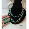 Elegant Green Stone Necklace Set