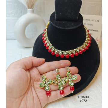 Traditional Kundan Beaded Necklace Set