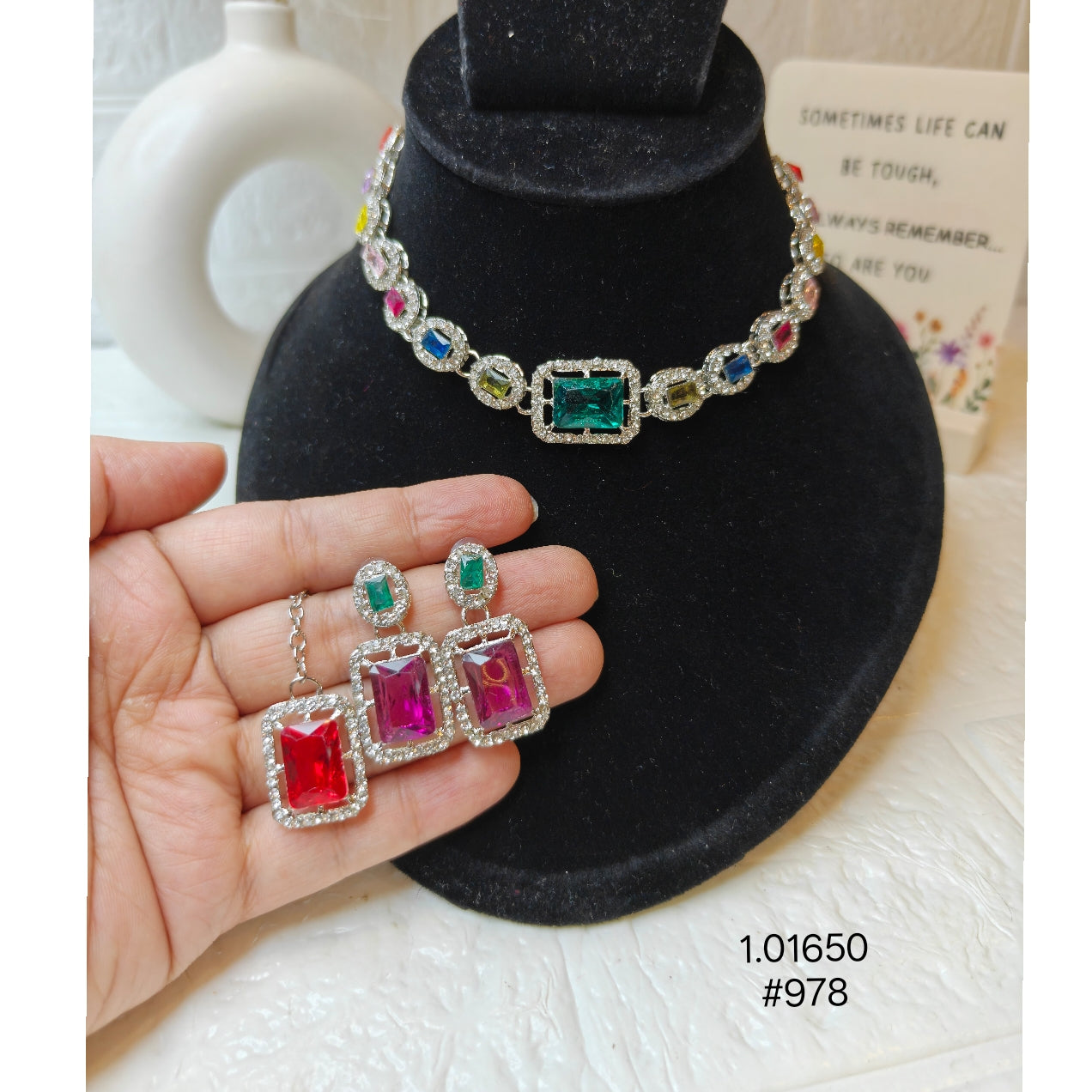 Party Wear Multicolor Necklace Set