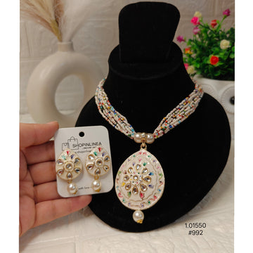 Traditional Meenakari Necklace with Earrings