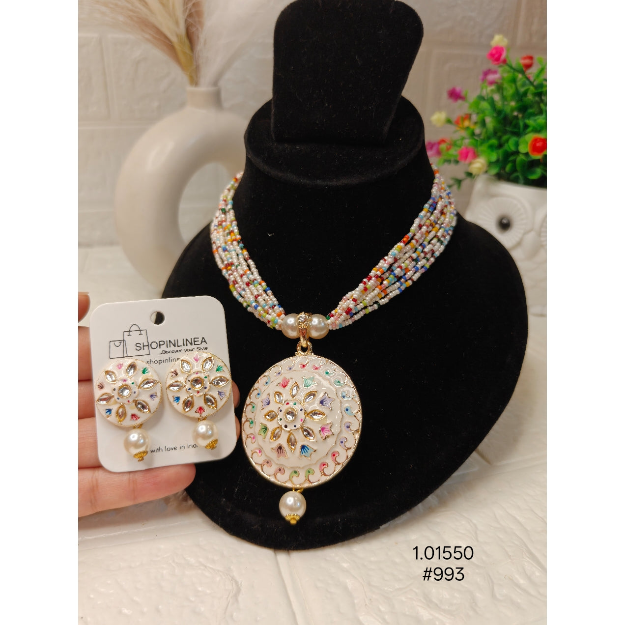 Festive Multicolor Handmade Necklace Set