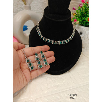 Designer Green Stone Necklace Set